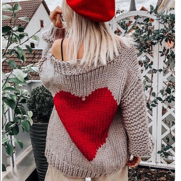 Chicwish Sweaters - CHICWISH KEY TO MY HEART HAND KNIT CHUNKY CARDIGAN